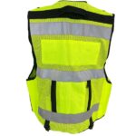 yellow tac vest with velcro back