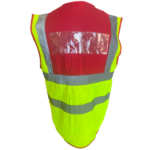 red safety vest back